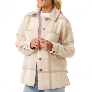 RIP CURL SOLEIL CHECK W SHACKET NATURAL