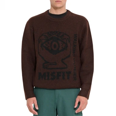 MISFIT WALKING WONDERS KNIT CREW BROWN