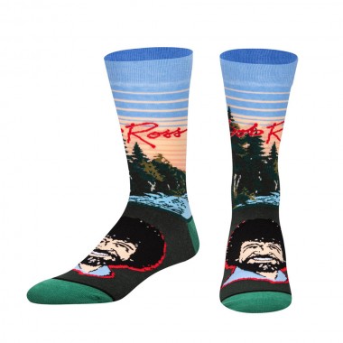ODD SOX X BOB ROSS SUNSET CREW SOCKS