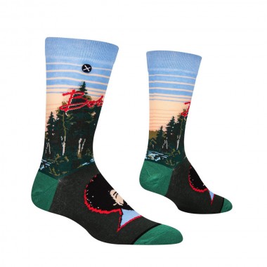 ODD SOX X BOB ROSS SUNSET CREW SOCKS