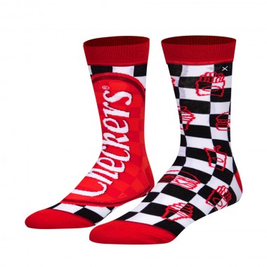 ODD SOX X CHECKERS SPLIT CREW SOCKS