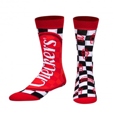 ODD SOX X CHECKERS SPLIT CREW SOCKS