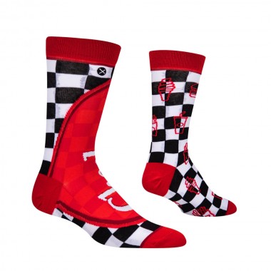 ODD SOX X CHECKERS SPLIT CREW SOCKS