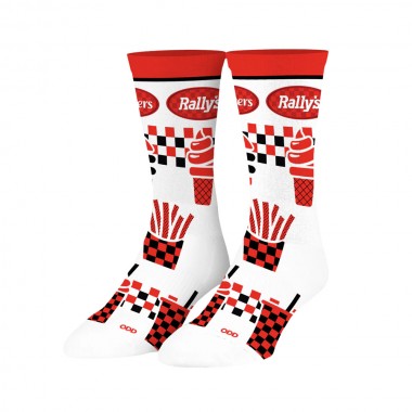 COOL SOCKS CHECKERS & RALLYS FOOD CREW SOCKS