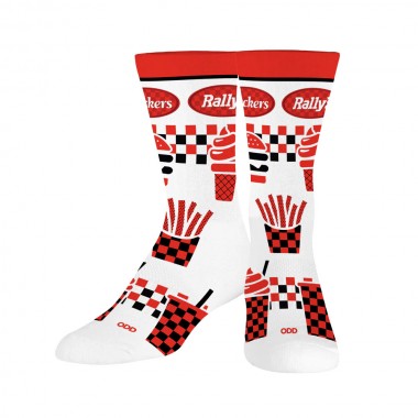 COOL SOCKS CHECKERS & RALLYS FOOD CREW SOCKS