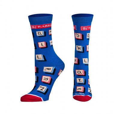 COOL SOCKS X SCRABBLE LETTERS W CREW SOCKS