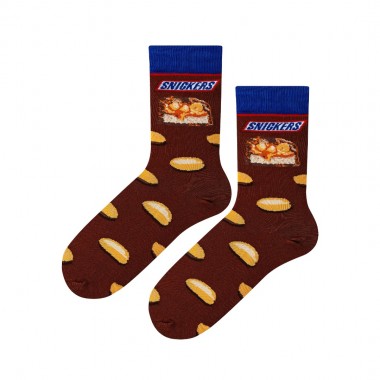 COOL SOCKS X SNICKERS HUNGRY BROWN CREW SOCKS
