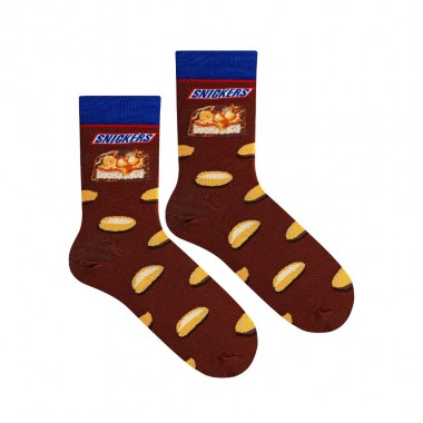 COOL SOCKS X SNICKERS HUNGRY BROWN CREW SOCKS