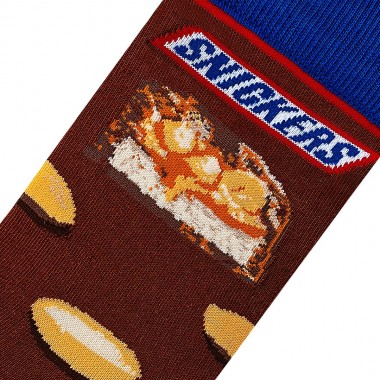 COOL SOCKS X SNICKERS HUNGRY BROWN CREW SOCKS