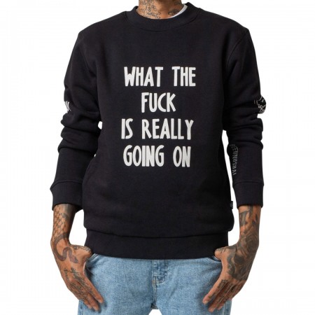 BEE UNUSUAL LIMITED WTF SWEATSHIRT BLACK