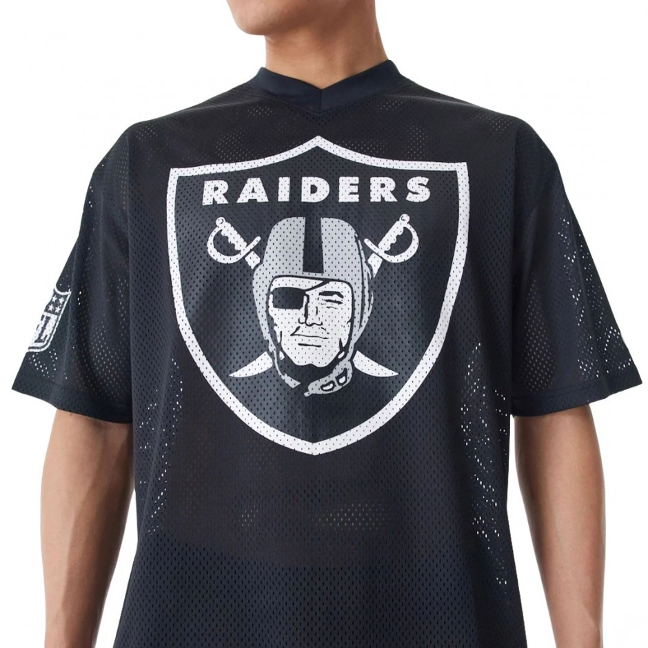 NEW ERA NFL LAS VEGAS RAIDERS MESH JERSEY BLACK