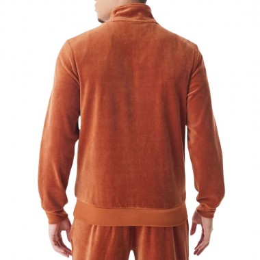 NEW ERA VELOUR TRACK JACKET MED BROWN