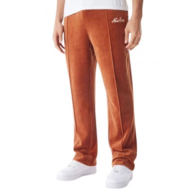 NEW ERA VELOUR TRACK JOGGERS MED BROWN