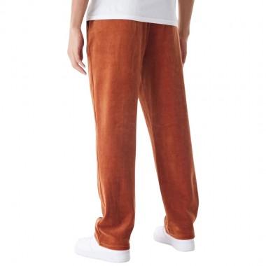 NEW ERA VELOUR TRACK JOGGERS MED BROWN