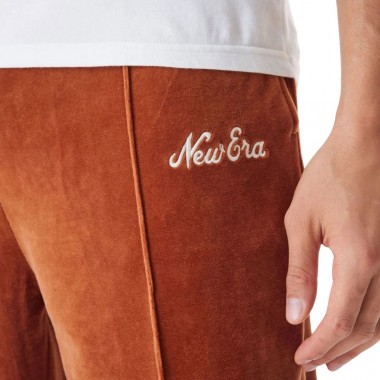 NEW ERA VELOUR TRACK JOGGERS MED BROWN
