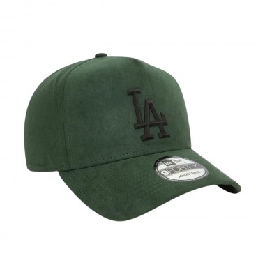 NEW ERA FAUX SUEDE LA DODGERS EFRAME CAP DARK GREEN