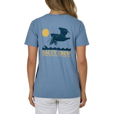 SALTY CREW LUNCH TIME B.F W TEE DUSTY BLUE