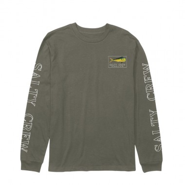 SALTY CREW GOLDEN MAHI PREMIUM LS TEE DUSTY OLIVE