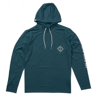 SALTY CREW TIPPET POCKET UV HOODIE HYDRO