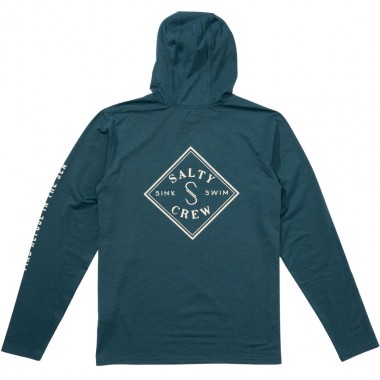 SALTY CREW TIPPET POCKET UV HOODIE HYDRO