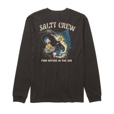 SALTY CREW BIG BILL BOYS LS TEE BLACK