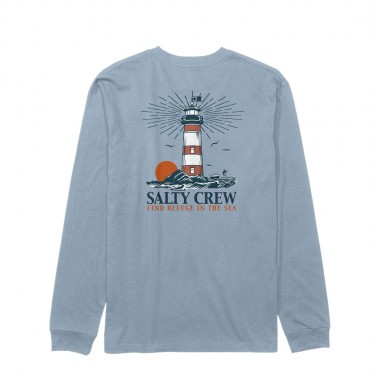 SALTY CREW HIGH BEAM LS TEE BLUE FOG