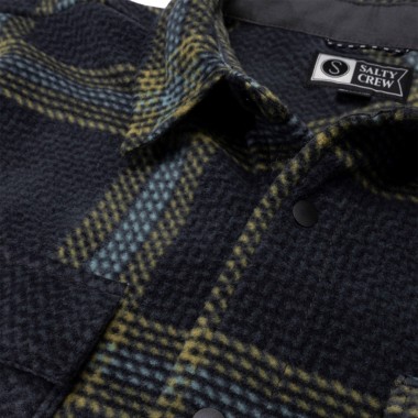 SALTY CREW SWELLTER POLAR FLANNEL SHIRT PHANTOM