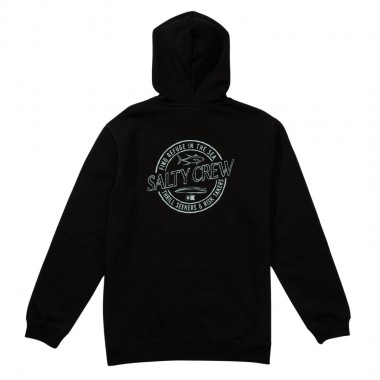 SALTY CREW SKEWED ZIP HOODIE BLACK