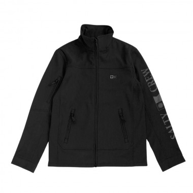 SALTY CREW BANK SOFT SHELL JACKET BLACK
