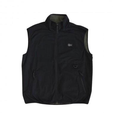SALTY CREW TUNDRA REVERSIBLE POLAR FLEECE VEST BLACK