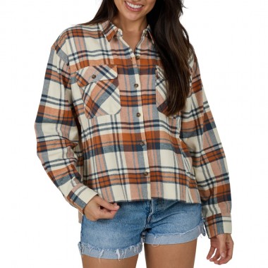 SALTY CREW NOMAD LS W FLANNEL SHIRT BONE
