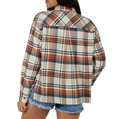 SALTY CREW NOMAD LS W FLANNEL SHIRT BONE
