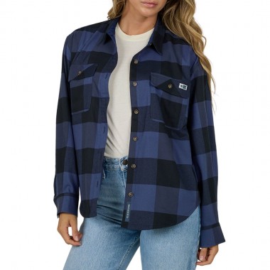 SALTY CREW FATHOM LS W FLANNEL SHIRT INDIGO