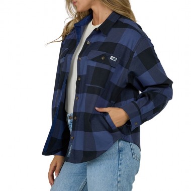 SALTY CREW FATHOM LS W FLANNEL SHIRT INDIGO