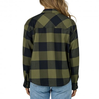 SALTY CREW FATHOM LS W FLANNEL SHIRT OLIVE