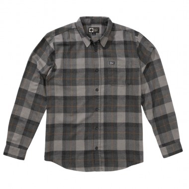 SALTY CREW EARLY BIRD LS FLANNEL SHIRT CHARCOAL