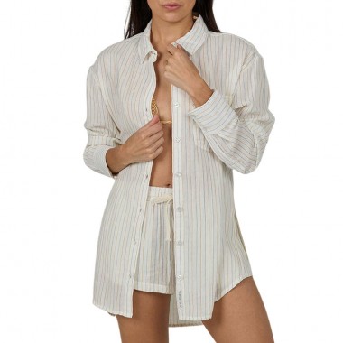 SALTY CREW PALAPA TUNIC W SHIRT OFF WHITE GOLD