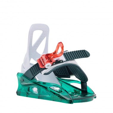 BURTON MINI GROM DISC KIDS SNOWBOARD BINDINGS GREEN/MULTI