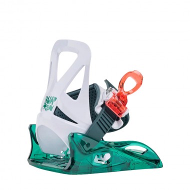 BURTON MINI GROM DISC KIDS SNOWBOARD BINDINGS GREEN/MULTI
