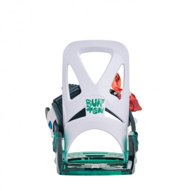 BURTON MINI GROM DISC KIDS SNOWBOARD BINDINGS GREEN/MULTI