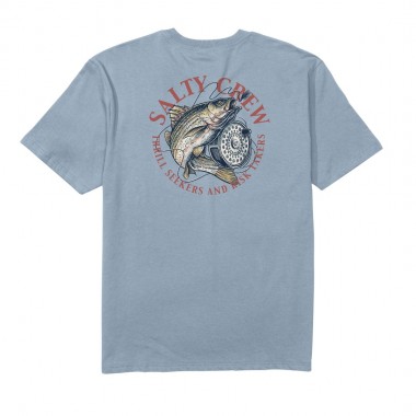SALTY CREW REEL FLY CLASSIC SS TEE BLUE FOG