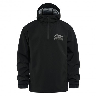 HORSEFEATHERS CALDER 1/4 ZIP ANORAK JACKET BLACK