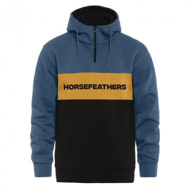HORSEFEATHERS FULTON HOODIE MOONLIGHT BLUE/BLACK