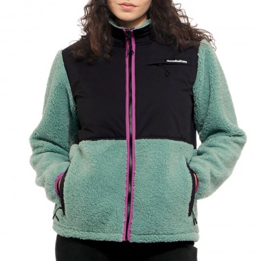 HORSEFEATHERS GEMA ZIP FLEECE SWEATSHIRT ICEBERG GREEN