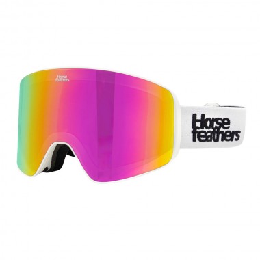 HORSEFEATHERS LYNX SNOW GOGGLES WHITE/MIRROR PINK