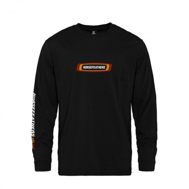 HORSEFEATHERS RACEWAY LS T-SHIRT BLACK