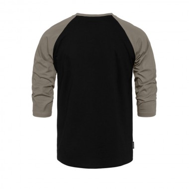 HORSEFEATHERS ROLLIN RAGLAN T-SHIRT BLACK/TAUPE