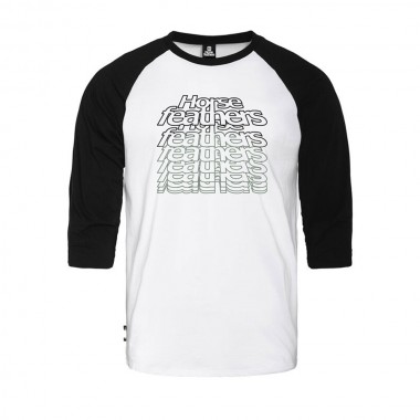 HORSEFEATHERS ROLLIN RAGLAN T-SHIRT WHITE/BLACK