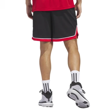 ADIDAS BASKETBALL BADGE OF SPORT 9&quot SHORTS BLACK/REDSLD