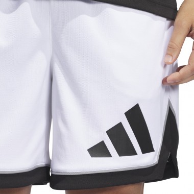 ADIDAS BASKETBALL BADGE OF SPORT 9&quot SHORTS WHITE/BLACK